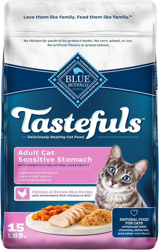 Sensitive Stomach Natural Adult Dry Cat Food, Chicken & Brown Rice